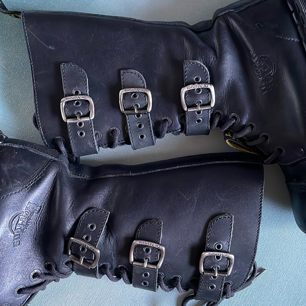 Dr. Martens Vintage 3A26 3 Strap 14 Eye Leather Boots Made In England UK 6 US 8 - Picture 5 of 15